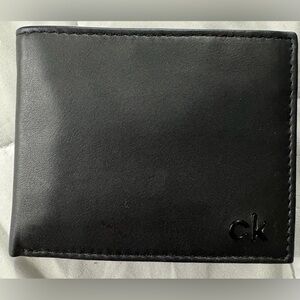 Calvin Klein Black Leather Card Holder
